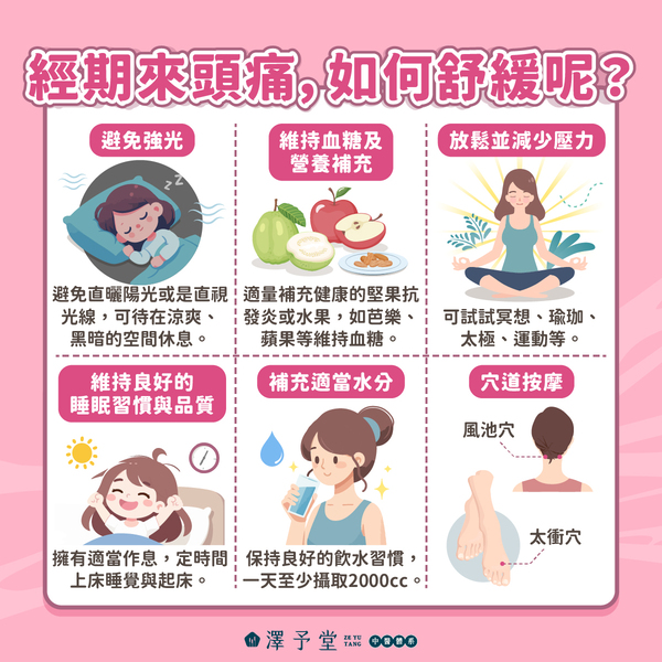 月經頭痛舒緩