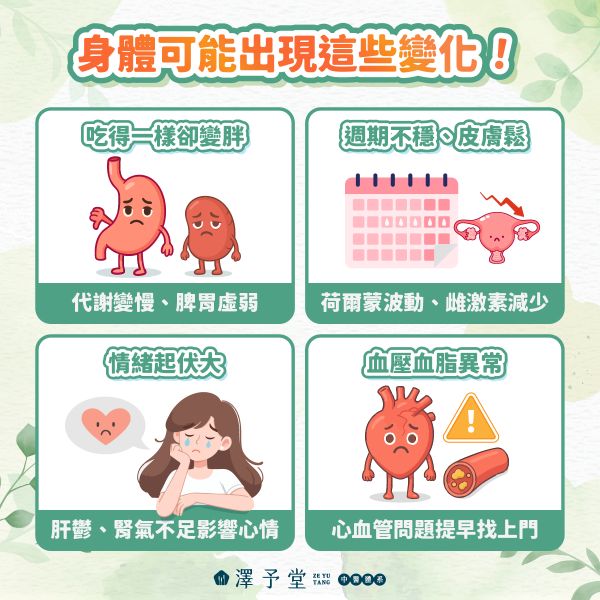 40歲之後的身體變化